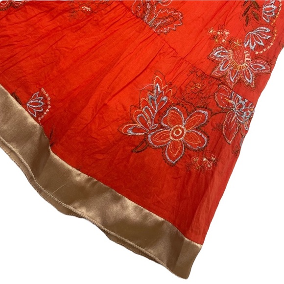 Handmade Embroidered Indian Boho Gypsy Style Dress Romantic Feminine Floral - Picture 9 of 12